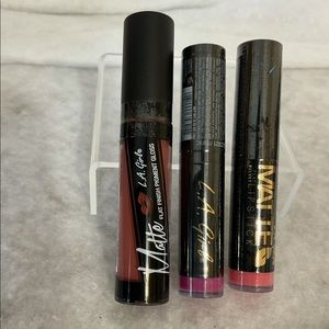 Liquid lipstick gloss LA Girl x3 bundle